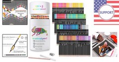 Set of 120 Soft Core Colored Pencils for Artists – Non-Toxic & Vibrant