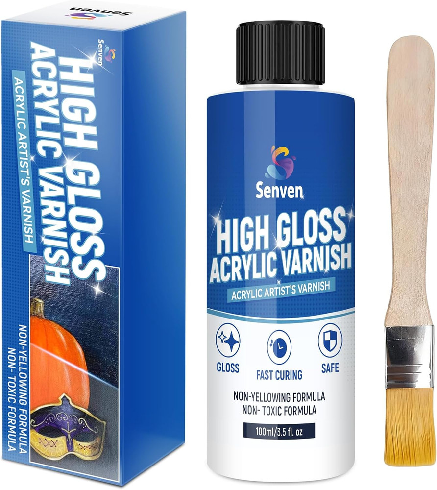 Gloss Varnish for Acrylic Painting, Artist’S Acrylic Varnish Kit, Non-Yellowing,