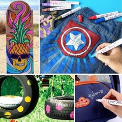 Waterproof & Fade-Resistant 28 Color Paint Markers – Perfect for Creative Crafts