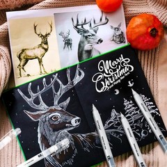 GETHPEN White Gel Pens,0.6mm 08mm 1.0mm Fine Point 0.6/0.8/1.0mm,