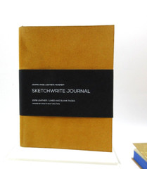 Sketch Write Sketchbook and Journal Leather Cover 4X6″ Graphic Image SUEDE