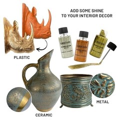 Liquid Gold Leaf Paint – Fast Drying Alcohol-Based Rich Gold Finish, 0.68 fl oz