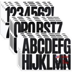 3 Inch Letter Number Sticker – 188 Pieces Self-Adhesive Waterproof & Tear Black