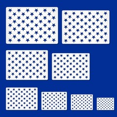 8 Pack 50 Star Stencils for American Flag Templates Wood Painting Crafs Fabric