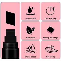 5 Pcs Black Jumbo Poster Marker,15mm Wide Tip Thick Acrylic Paint Pen Paint M…