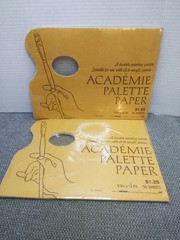 VTG. Academie Palette Disposable Paper 50 Sheets 9”X12”(2PK) New Old Stock