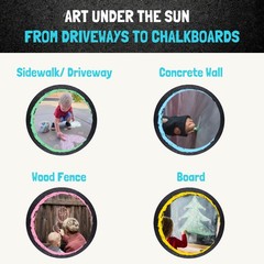 Jumbo Sidewalk Chalk Bucket – 50 Washable Non-Toxic Pieces for Kids Outdoor Art