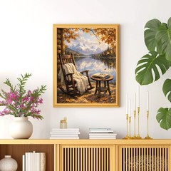 Landscape Paint by Numbers for Adults, DIY Number Painting for Adults, Autumn…