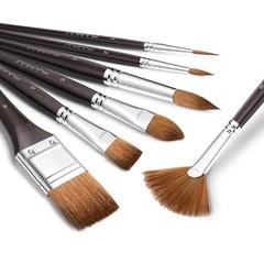 Sable Watercolor Brushes Professional, 7Pcs Kolinsky Sable Brush Set Variety