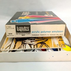 Vintage Liquitex Introductory Set Acrylic Paints 6 Tubes 1070 Art Supplies Retro