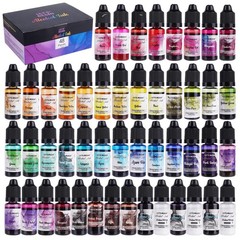 LET’S RESIN 48pcs Concentrated Alcohol Ink Set, Vibrant Colors Alcohol-Based …