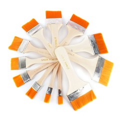 12Pcs Wood Handle Oil Painting Brushes Set Suitable for Acrylic and Drawing Use