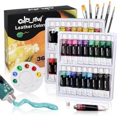 Acrylic Leather Paint For Shoe Painting 36 Colors Leather Paint For Bag & Wallet