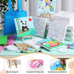 12 Sets Pre Drawn Canvas Kit for Painting with Multi Theme Drawn Canvas Panel…