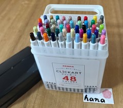 Zebra Clickart 48 Colors Set Water-Based Marker Pens with Case Japan