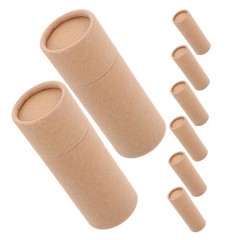 8Pcs Durable Kraft Paper Mailing Tubes for Packaging and Artwork Storage Khaki
