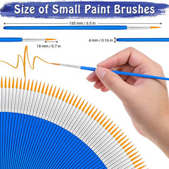 Anezus 100Pcs Paint Brushes Bulk Small, for Kids Fine Set Detail Classroom Model