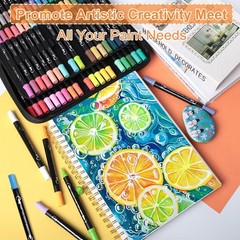 80 Colors Acrylic Paint Pens, Dual Tip 1 Count (Pack of 80)