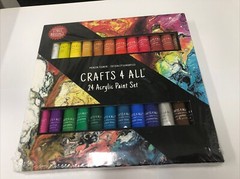 [Set Of 2] Acrylic Paint Set for Adults and Kids -24 Pack with 3 Art Brushes