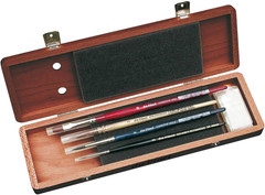 Watercolor Series 5280 Deluxe Paint Brush Set, Natural Hair and Synthetic with M