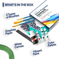 DIY Painting Class Kit for Adults with Video Tutorials: Learn to Paint Winter…