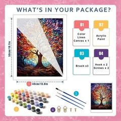 Tree of Life Paint by Numbers Kit for Adults – Tree of Life Paint by Number f…