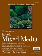 Strathmore 400 Series 9×12 Mixed Media Pad 15 Sheets Heavyweight Acid Free