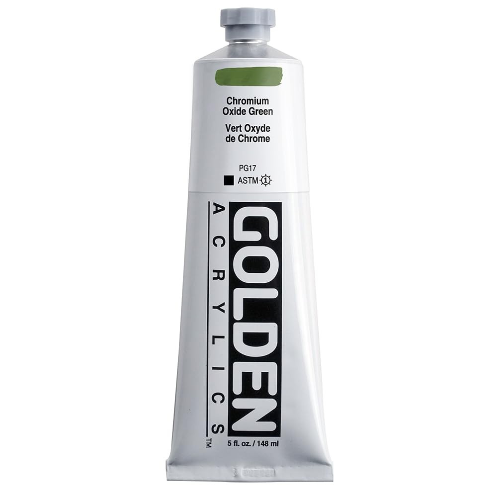 5 Oz Heavy Body Acrylic Color Paints Color: Chromium Oxide Green