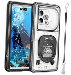 Waterproof Phone Case, Underwater Phone Cases for Snorkeling, IPX8 Diving Black
