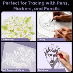 Translucent Vellum Paper 8.5 x 11 Printable 100 Sheets 100gsm Tracing Drawing Ca