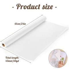 Tracing Roll 24in x 50yd, White Trace Pattern Translucent Tracing for Sewing,…