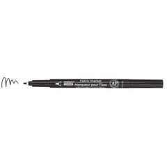 Marvy Uchida 522-C-1 Fine Point Fabric Marker Permanent Ink Black Color