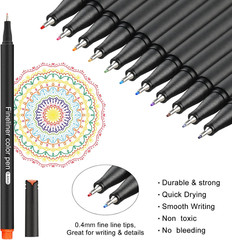 Fineliner Pens, 60 Colors Fine Liner Colourful Pens Set 0.4Mm Fine Tip Colored P