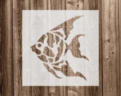Fish Stencil, Durable Handmade Mylar Reusable Craft Painting Template, 2168