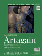 400 Series Artagain Pad, Coal Black Paper, Glue Bound, 9×12 inches, 24 Sheets…