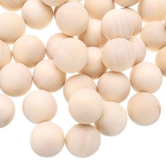 20Pcs Wooden Round Balls 3/4″ 20mm Mini Round Craft Balls for DIY Project