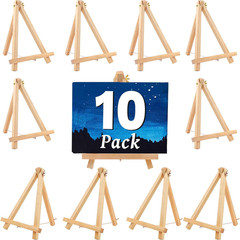 10 Pack 9 Inch Wood Easels,Art Craft Painting Easel,Table Top Easels for Paintin