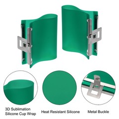 Silicone Mug Clamp 15 OZ 3D Sublimation Silicone Cup Wrap Fixture Green