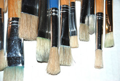 Art Paint Brushes Mixed Flats Artist Loft Grumbacher Royal Taklon Dana 41 Lot