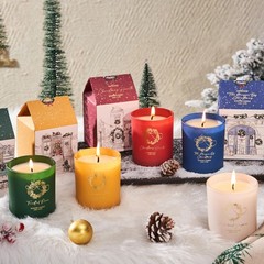 M&SENSE Christmas Holiday Candle – 3.15 inches x 3.54 inches, Red