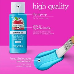 Apple Barrel Acrylic Paint 21482, Bimini Blue, for Wood Paper, Canvas, Styrofoam