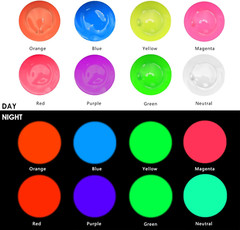 Glow in the Dark Paint – Set of 8 Colors, 20 Ml / 0.7 Oz Acrylic Paint for Decor