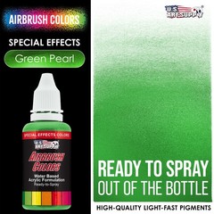US Art Supply 1-Ounce Special Effects Green Pearl Airbrush Paint