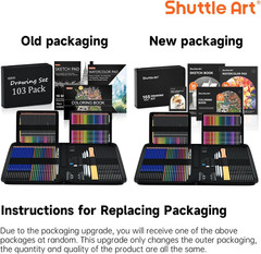 103 PCS Drawing Kit, Professional Drawing Supplies with Sketch, Charcoal, Colore