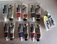 Bob Ross Landscape Oil Colors (14) Partial Tubes 1.25oz each Oil Paints