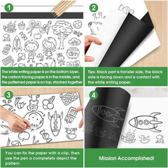 Carbon Paper Sheets 100 Pack for Tracing Transfer Art Craft DIY Woodworking