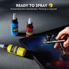 Ready to Spray 16 Color Airbrush Acrylic Paint – Perfect for Artists & Hobbyists
