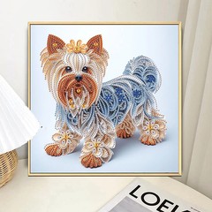 DIY 5D Diamond Art Dog Painting Kit Crystal Diamond Kits Set Wall Decoration