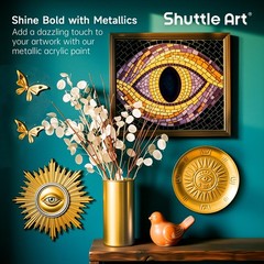 Metallic Gold Acrylic Paint, 4 oz (120 ml) Gold Leaf Paint, Non Toxic, Non Fa…