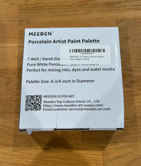 Meeden 7-Well Flower Porcelain Paint Palette 5 inch
